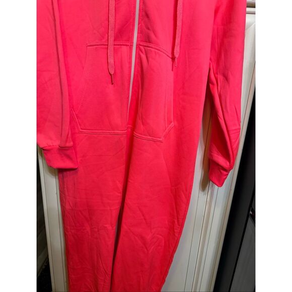 A2Z For Kids Girls Full Zip Hooded One Piece Jumpsuit Hot Pink Size 11-12 - Picture 7 of 11